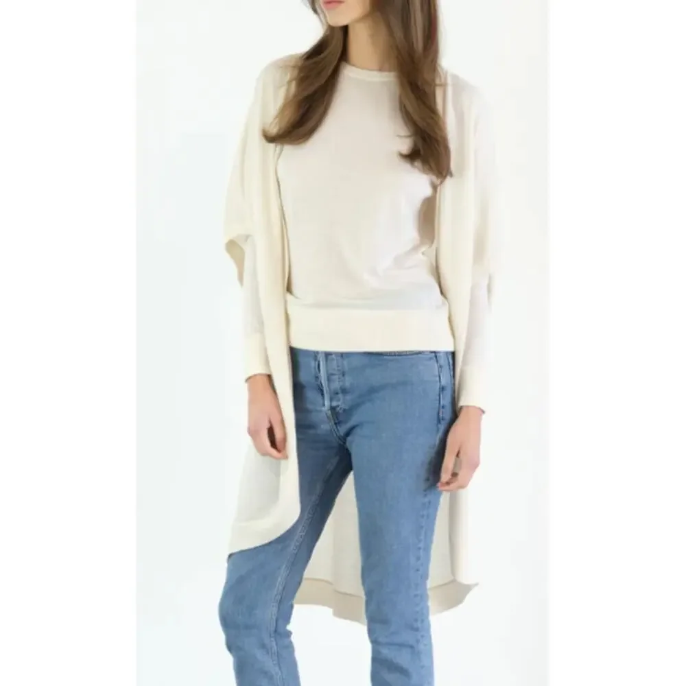 Kathryn McCarron Ivory Riviera Paper Thin Cashmere Wrap One Size